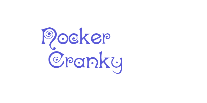 Nocker   Cranky Font Download