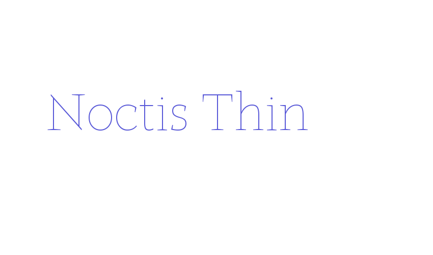 Noctis Thin Font