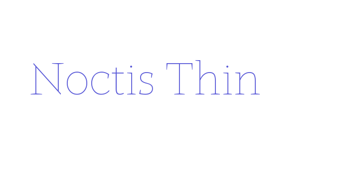 Noctis Thin Font Download