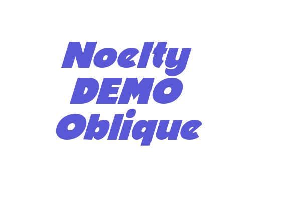 Noelty DEMO Oblique Font