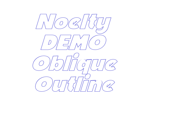 Noelty DEMO Oblique Outline Font