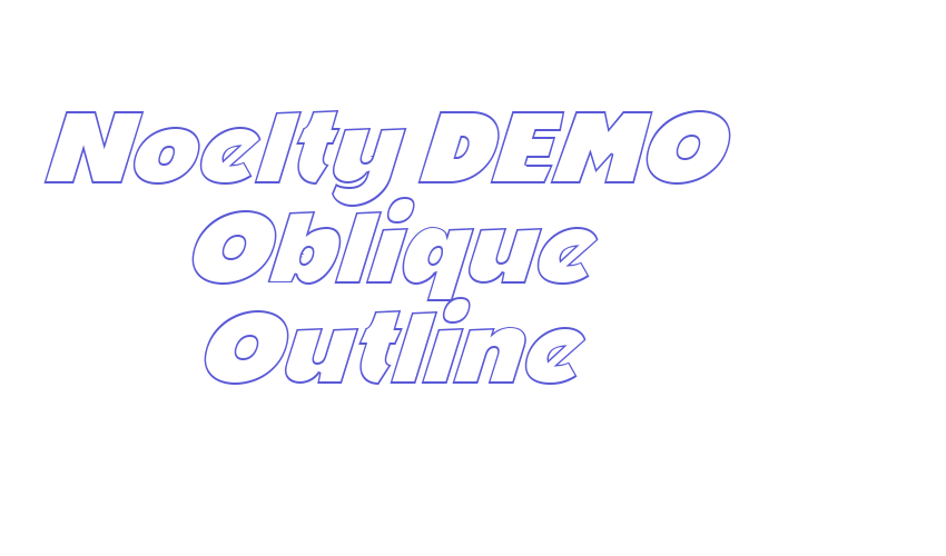 Noelty DEMO Oblique Outline Font Download