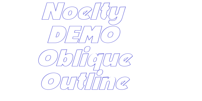 Noelty DEMO Oblique Outline Font Download