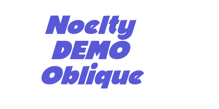 Download Noelty DEMO Oblique Font