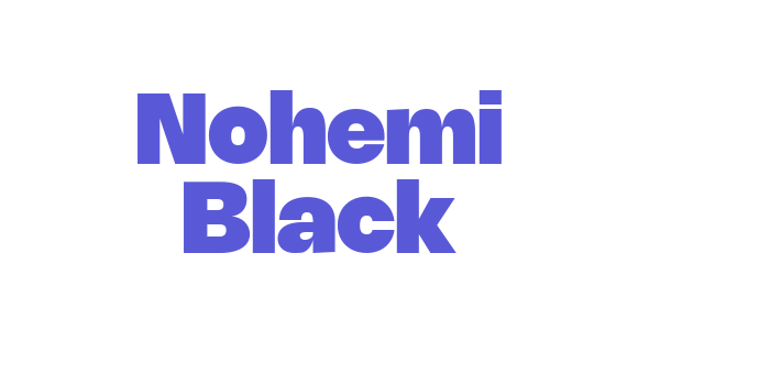 Nohemi Black Font Download