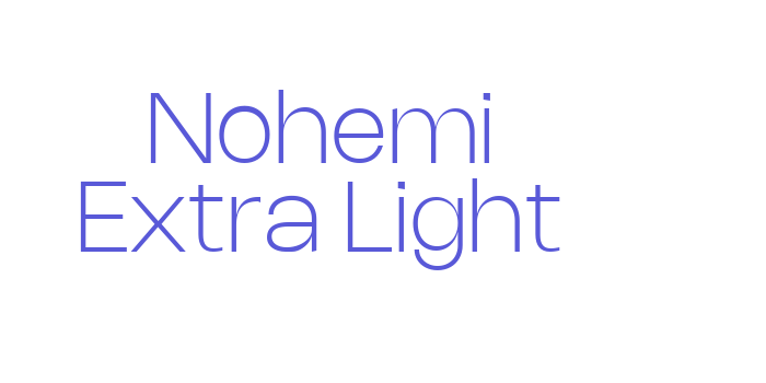 Nohemi Extra Light Font Download