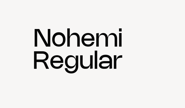 Nohemi Regular Font