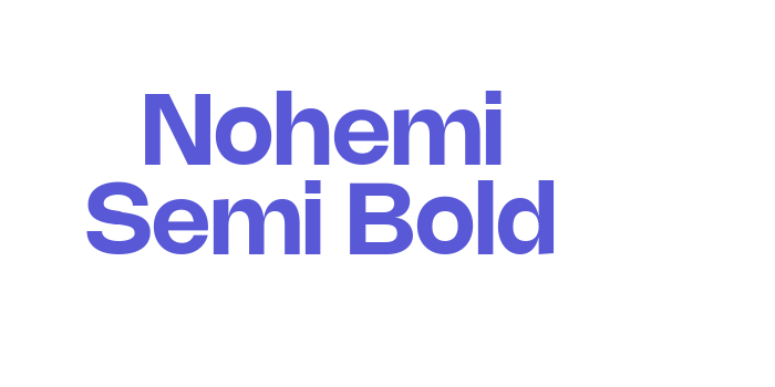 Nohemi Semi Bold Font Download