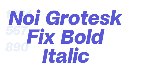 Noi Grotesk Fix Bold Italic font free