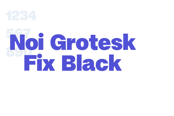 Noi Grotesk Fix Black