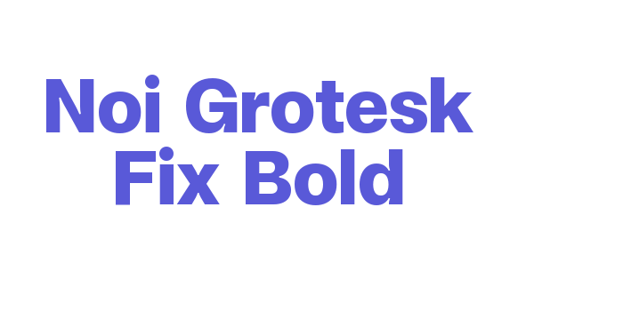 Noi Grotesk Fix Bold Font Download