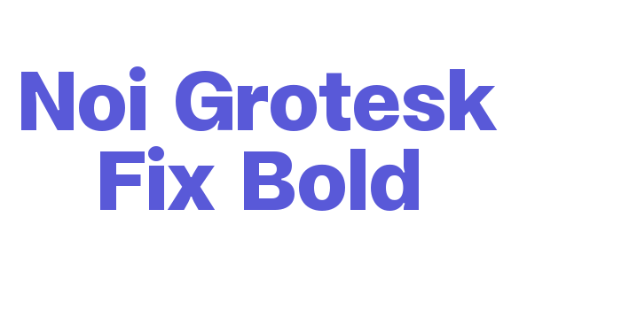 Noi Grotesk Fix Bold Font