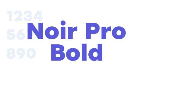 Noir Pro Bold font free