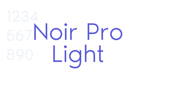 Noir Pro Light font free