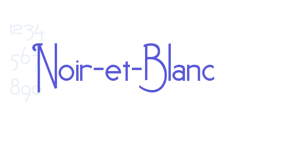 Noir-et-Blanc font free