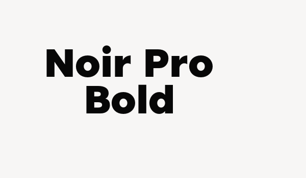 Noir Pro Bold Font