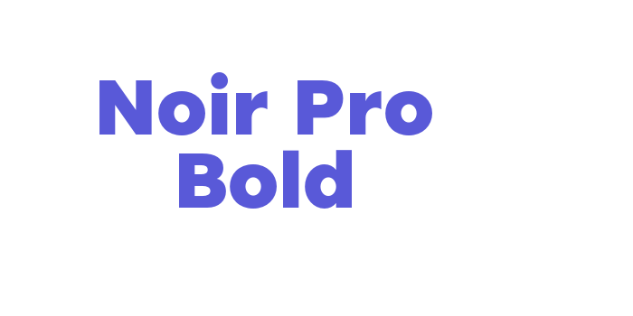 Noir Pro Bold Font Download