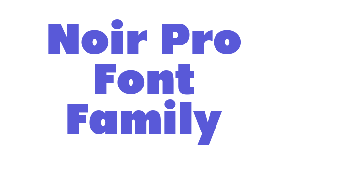 Noir Pro Font Family Font Download