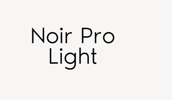 Noir Pro Light Font