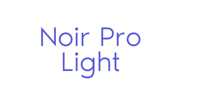 Noir Pro Light Font Download