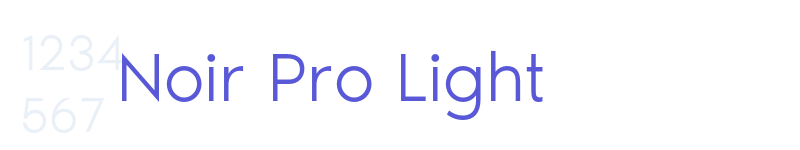 Noir Pro Light-related font