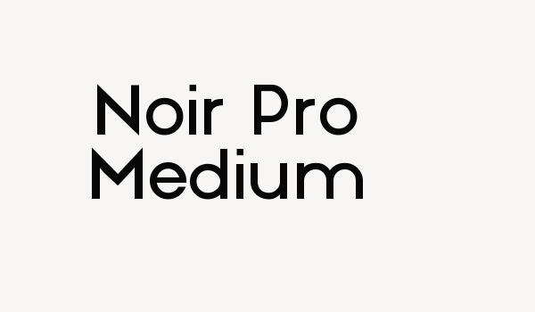 Noir Pro Medium Font