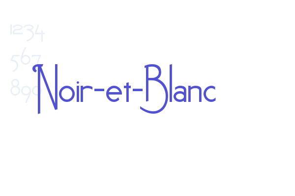 Noir-et-Blanc Font Download