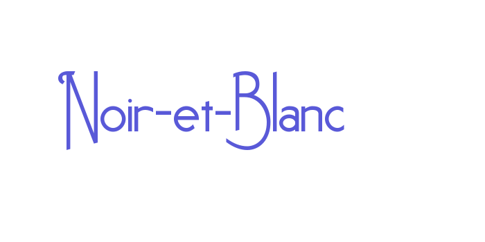 Noir-et-Blanc Font Download