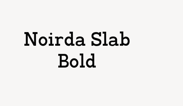 Noirda Slab Bold Font