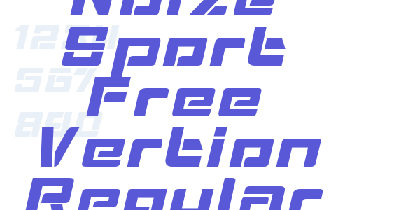 Noize Sport Free Vertion Regular font free