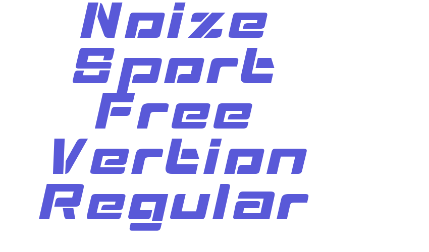 Noize Sport Free Vertion Regular Font Download