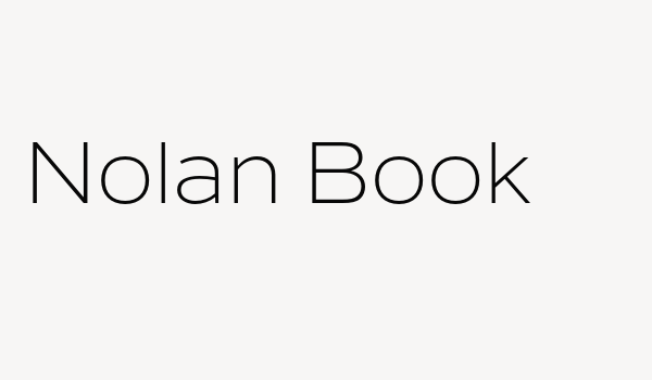 Nolan Book Font