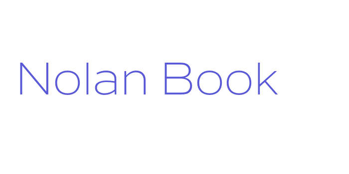 Nolan Book Font Download