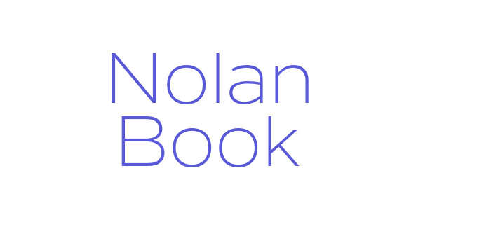 Nolan Book Font