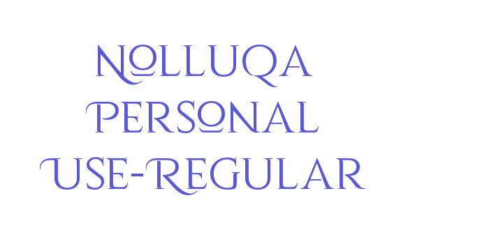 Nolluqa Personal Use-Regular Font Download