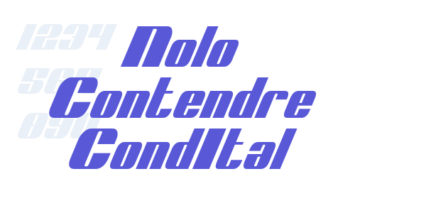 Nolo Contendre CondItal font