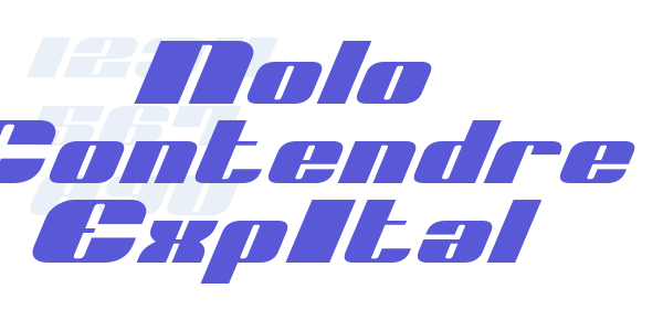 Nolo Contendre ExpItal font free