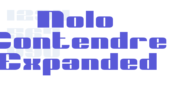 Nolo Contendre Expanded font