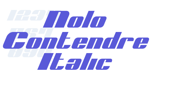 Nolo Contendre Italic font