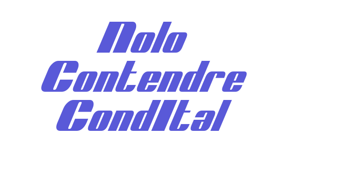 Nolo Contendre CondItal Font Download