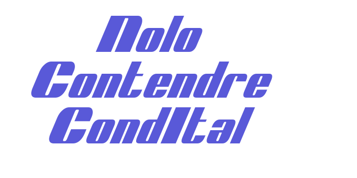 Nolo Contendre CondItal Font