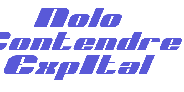 Nolo Contendre ExpItal Font