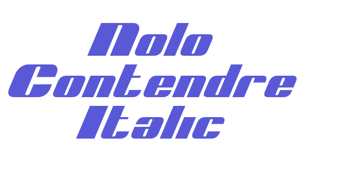 Nolo Contendre Italic Font Download