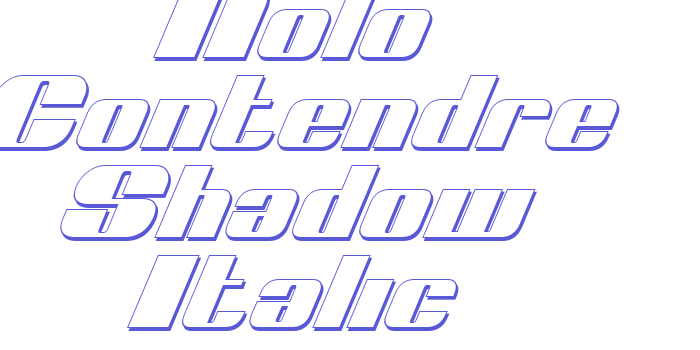 Nolo Contendre Shadow Italic Font