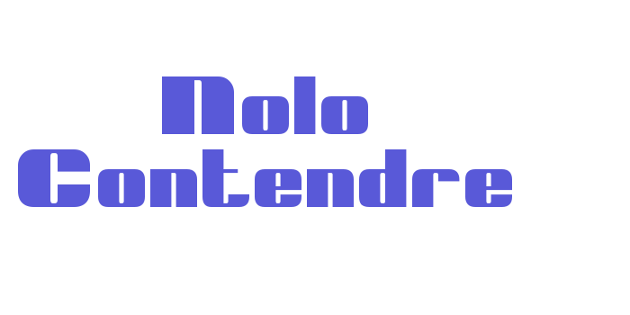 Nolo Contendre Font Download