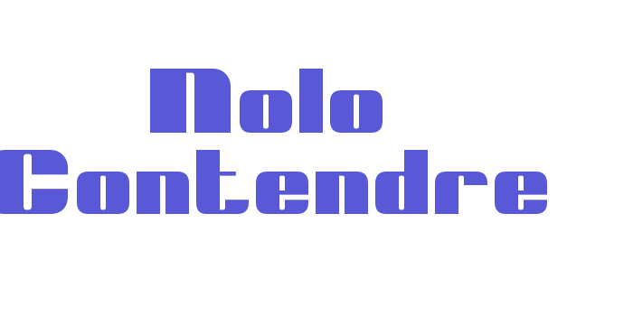 Nolo Contendre Font