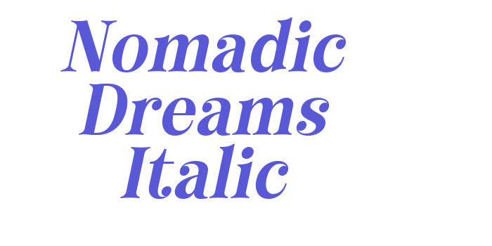 Nomadic Dreams Italic Font