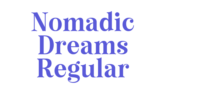 Nomadic Dreams Regular Font Download