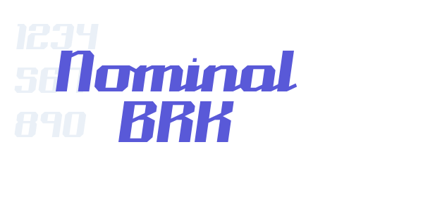 Nominal BRK font free