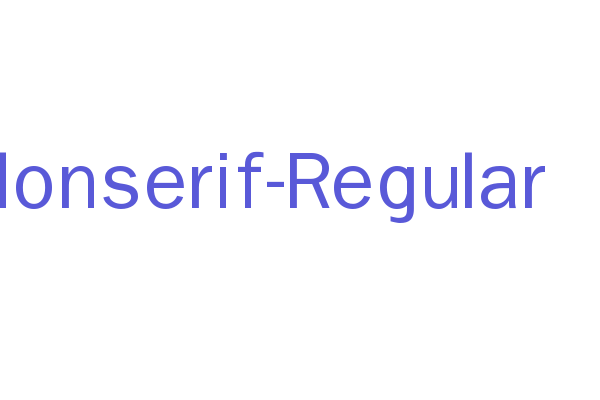 Nonserif-Regular Font